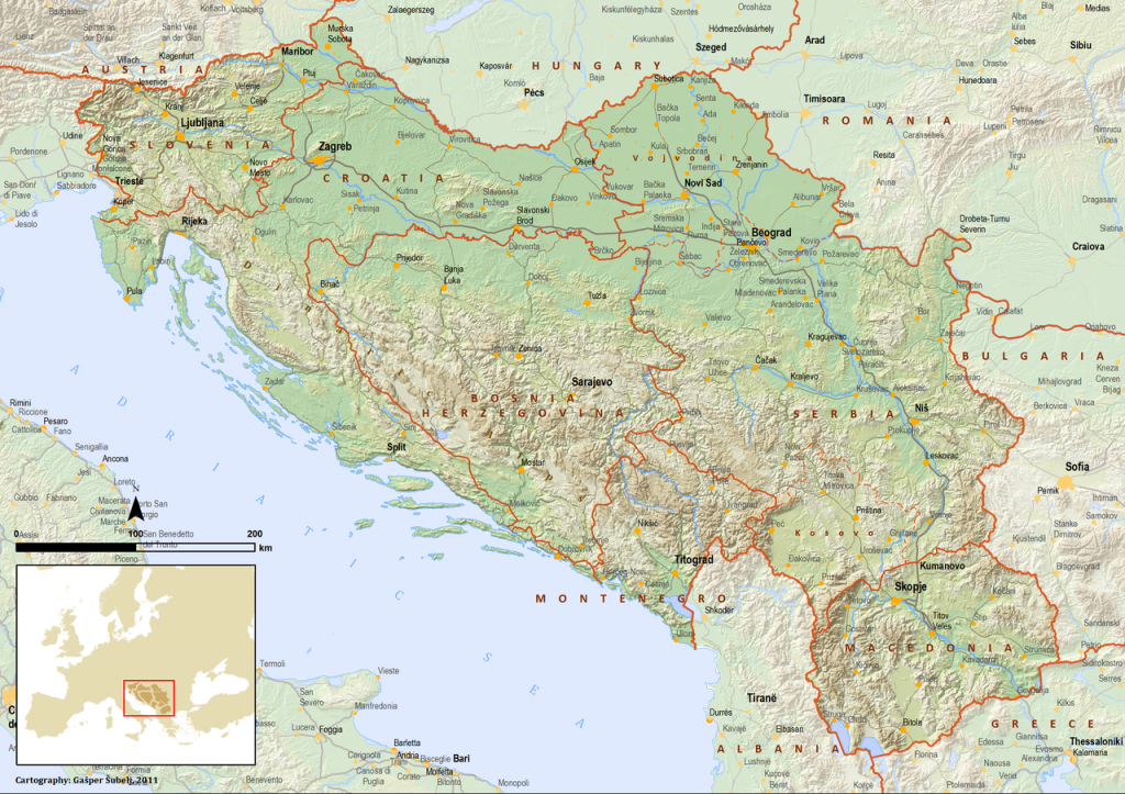 Yugoslavia map
